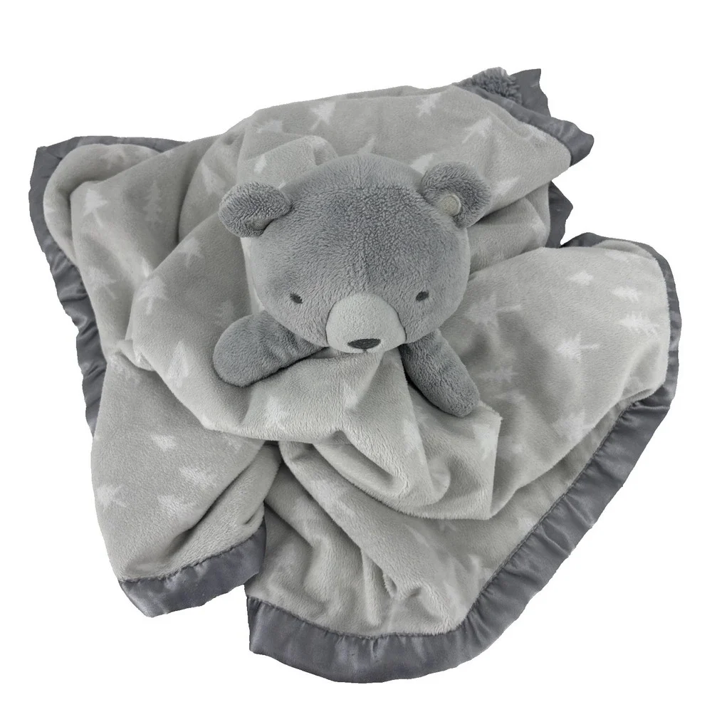 Cloud Island Gray Bear Lovey Security Blanket Trees XL Oversized Target